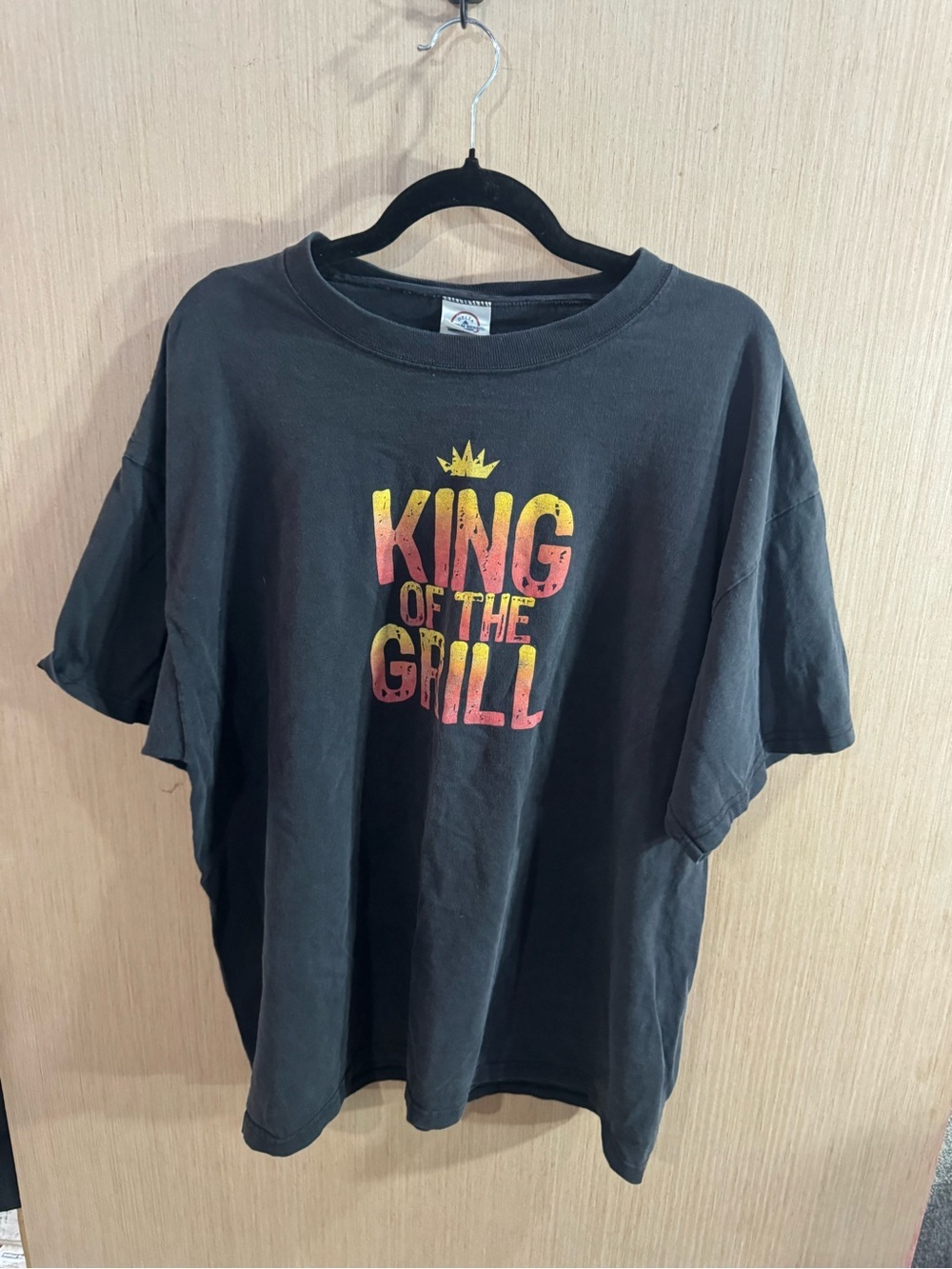 Delta Black Tee with Yellow-Orange Gradient Grill Graphic Size XL